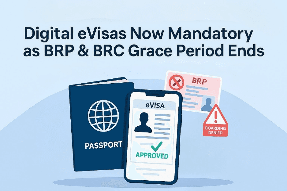 Digital eVisas Now Mandatory as BRP & BRC Grace Period Ends