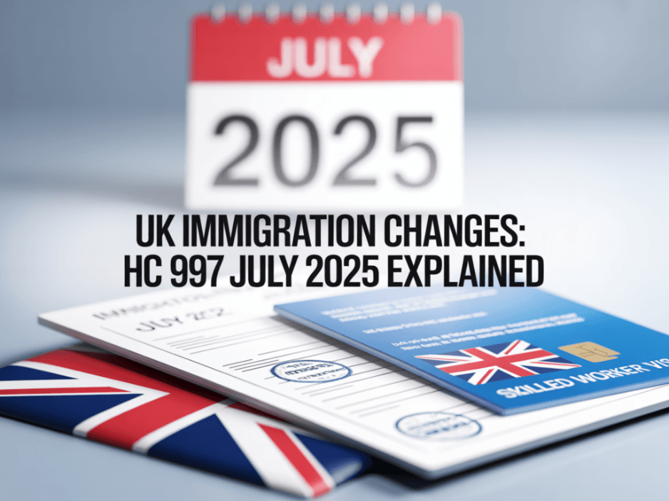 UK Immigration Changes: HC 997 July 2025 Explained
